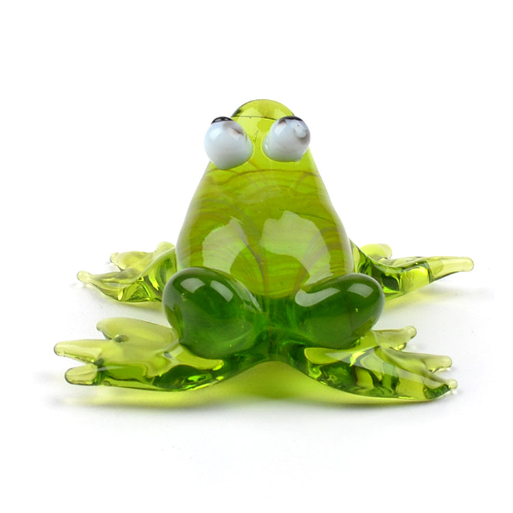 Cute Frog Glass Figurine