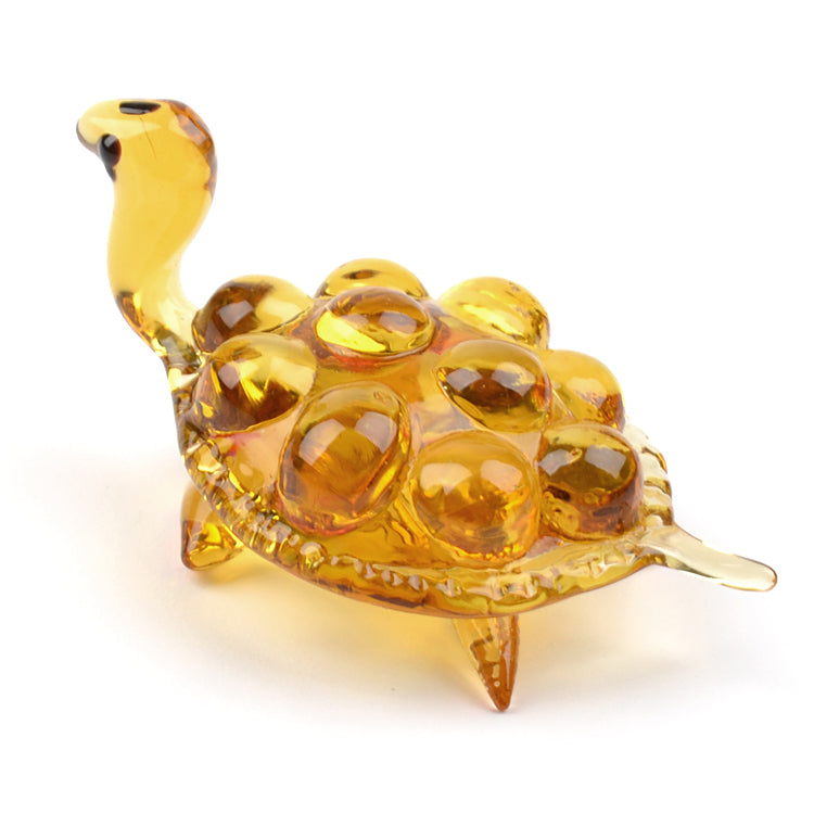 Glowing Turtle Glass Figurine