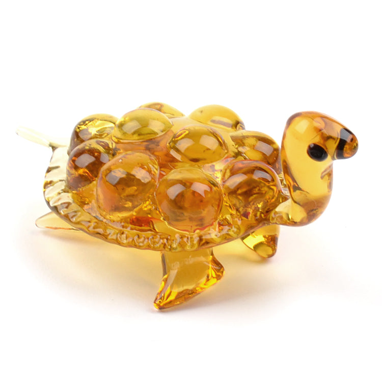 Glowing Turtle Glass Figurine