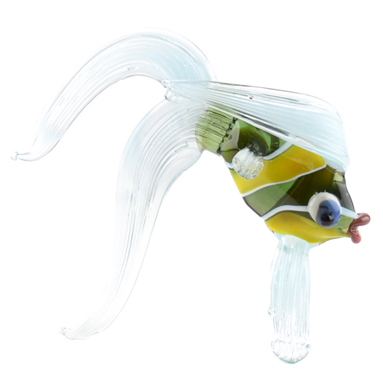 Coral Exotic Fish Glass Figurine