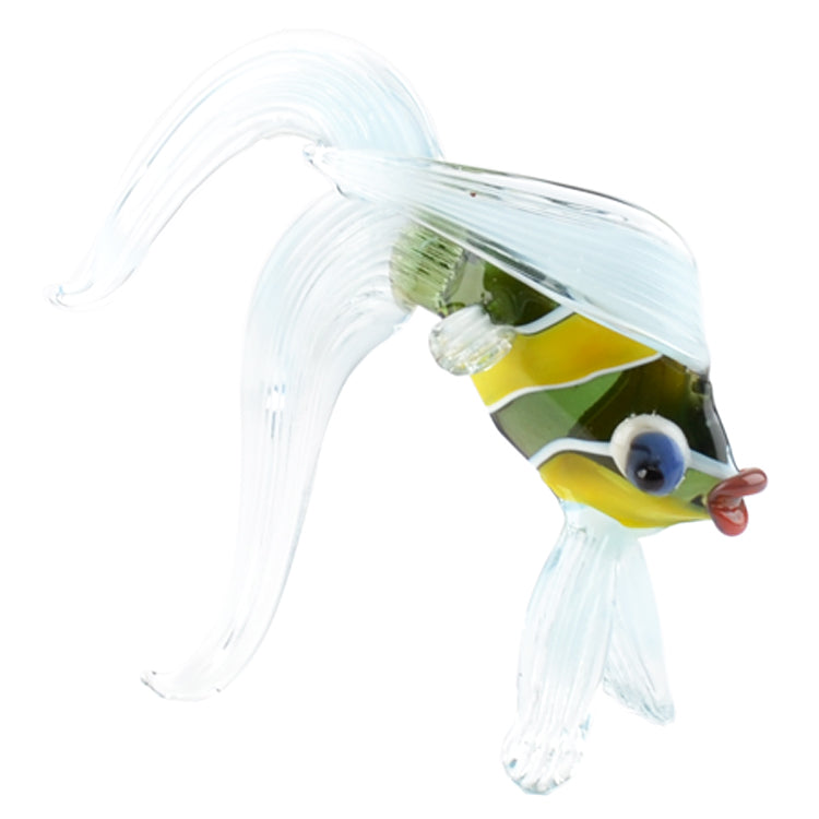 Coral Exotic Fish Glass Figurine