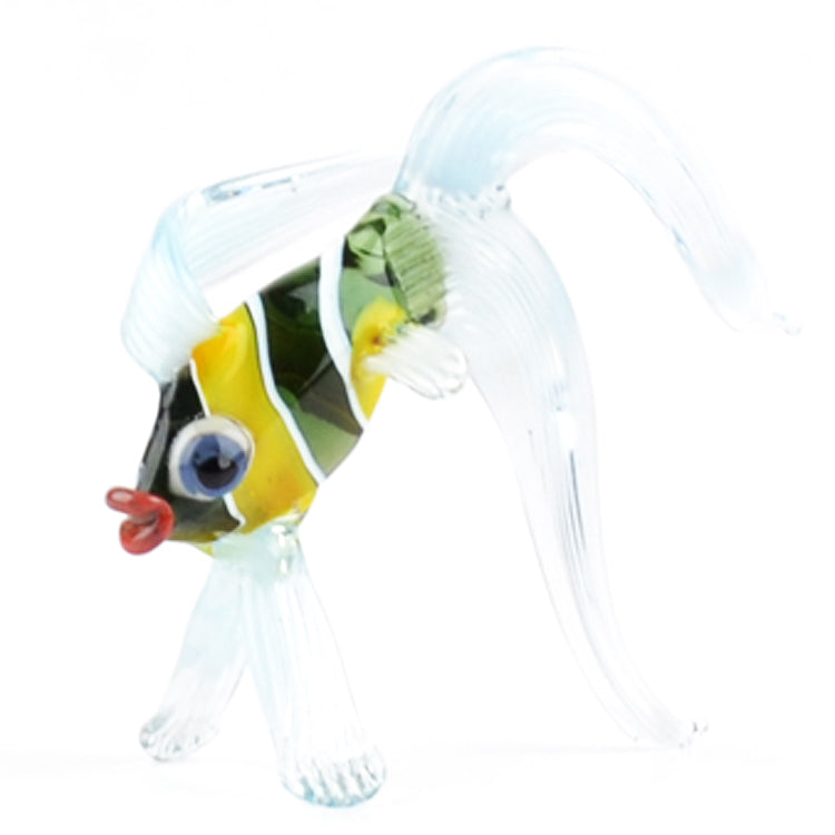 Coral Exotic Fish Glass Figurine