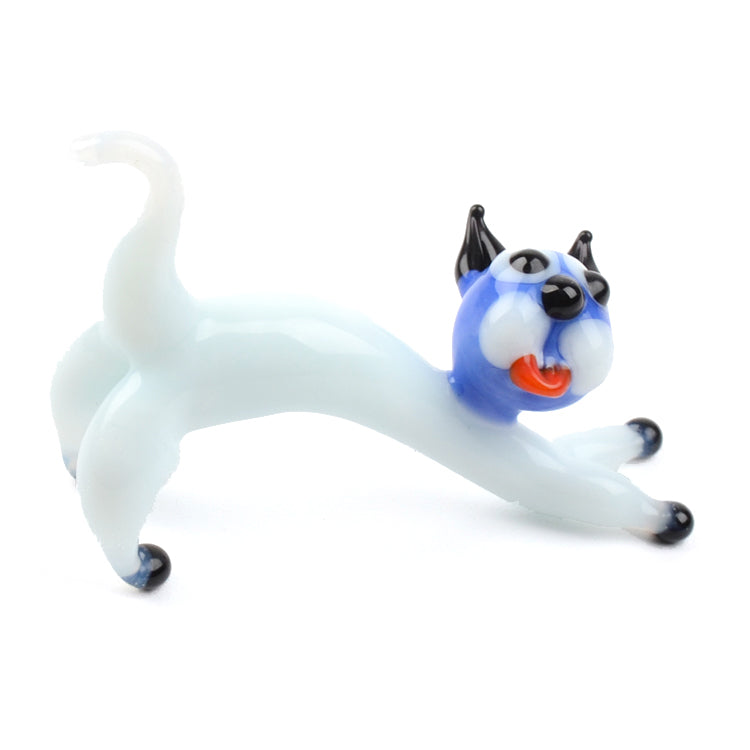 White Cat Glass Figurine