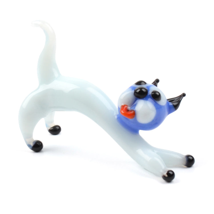 White Cat Glass Figurine