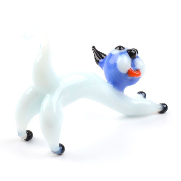 White Cat Glass Figurine