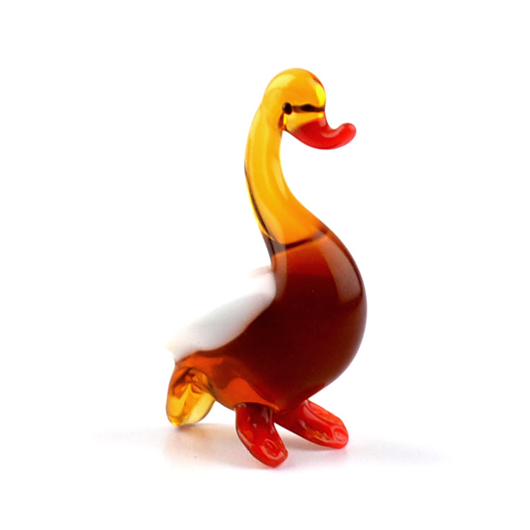 Brown Duckling Glass Figurine