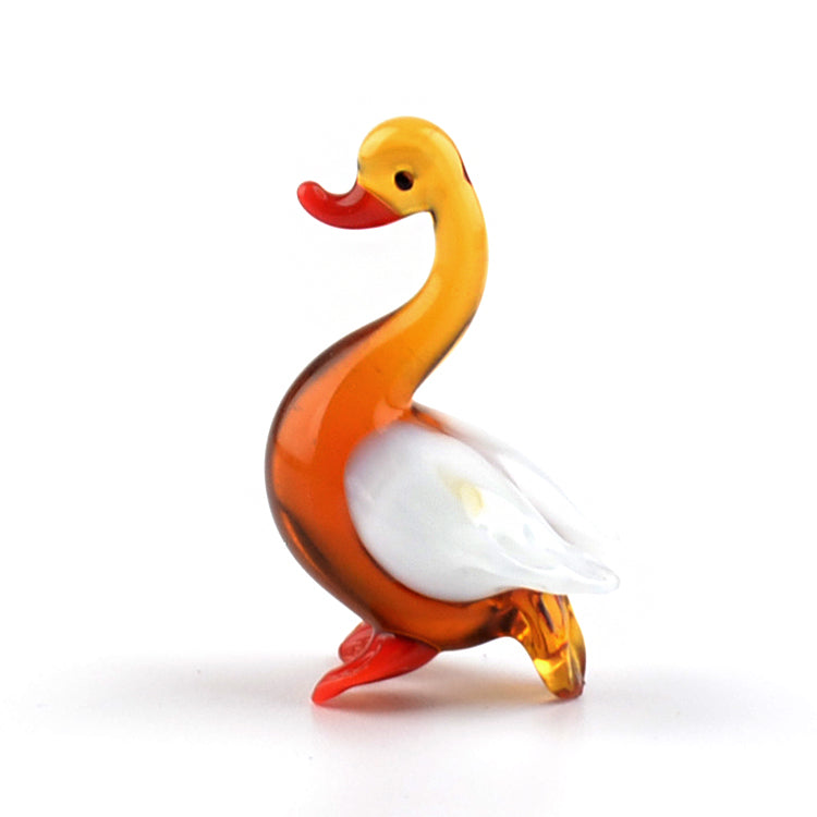 Brown Duckling Glass Figurine