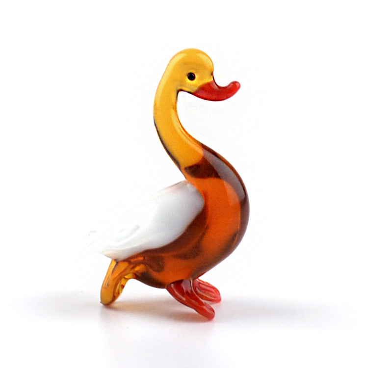 Brown Duckling Glass Figurine