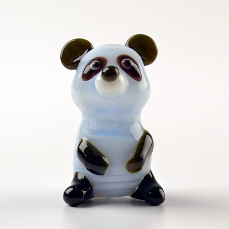 Glass Panda Figurine