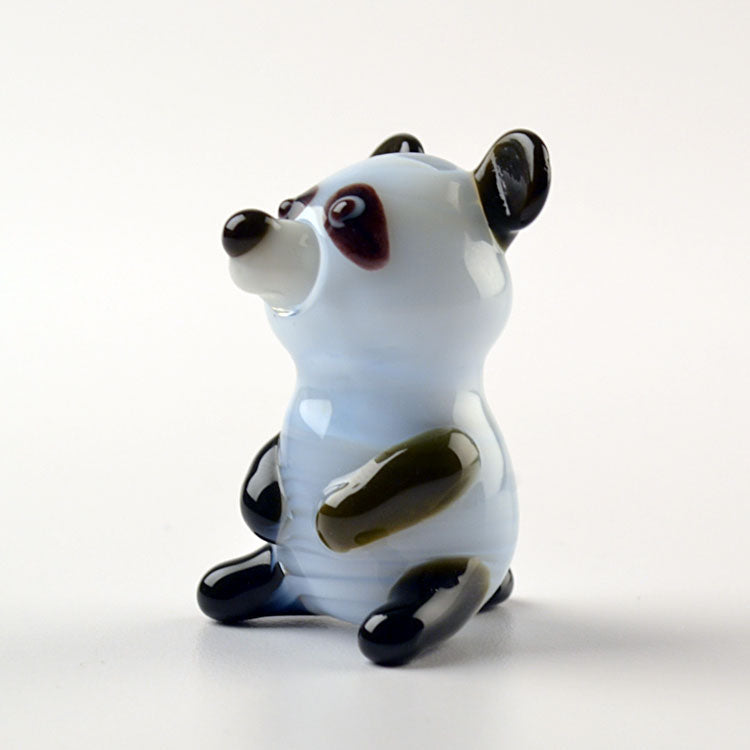 Glass Panda Figurine