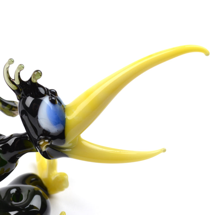 Funny Hollering Crow Glass Figurine