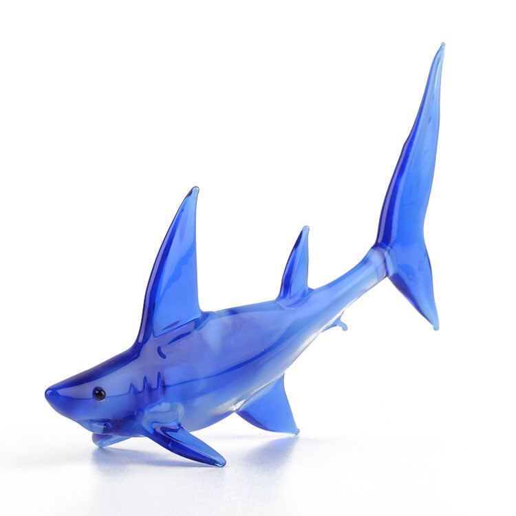 Beautiful Blue Shark Glass Art