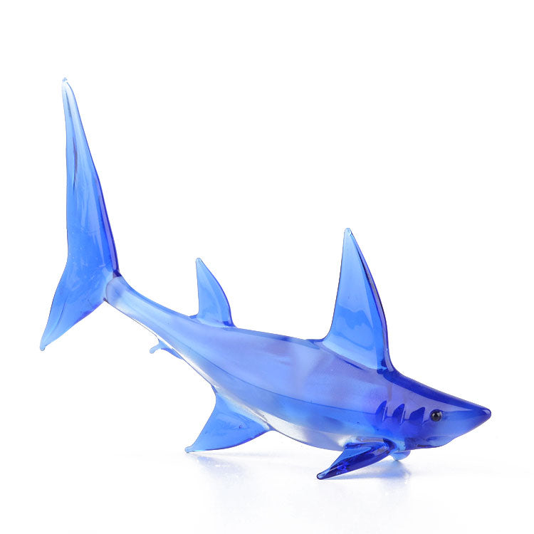 Beautiful Blue Shark Glass Art