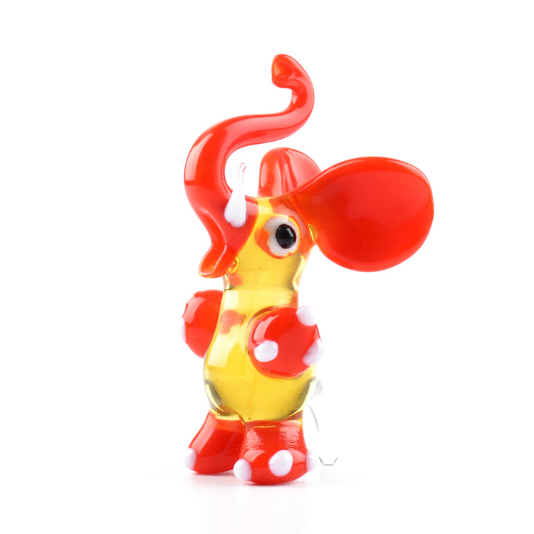 Circus Red Elephant Glass Figurine