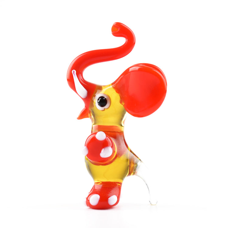 Circus Red Elephant Glass Figurine