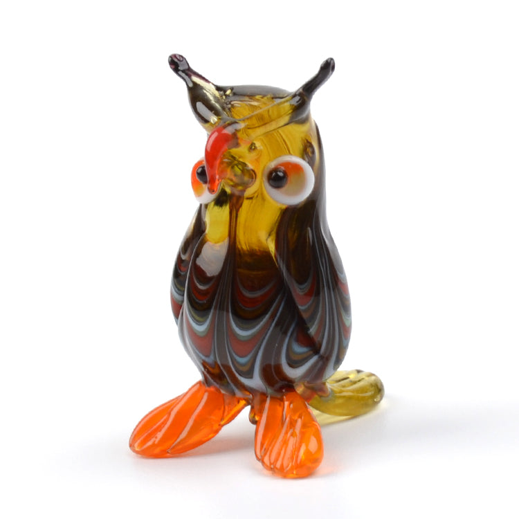 Smart Owl Glass Figurine