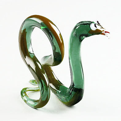 Snake Glass-Blown Figurine