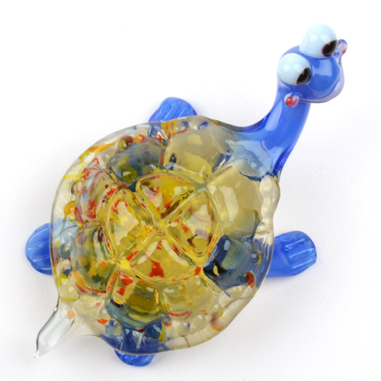 Smiley Turtle Glass Figurine