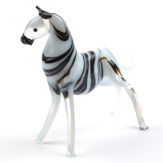 Zebra Glass Figurine