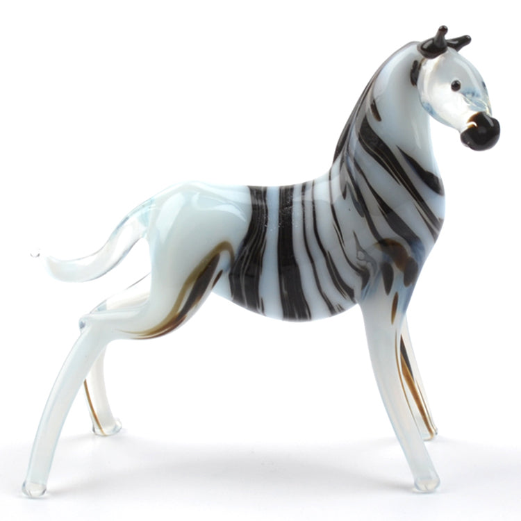 Zebra Glass Figurine