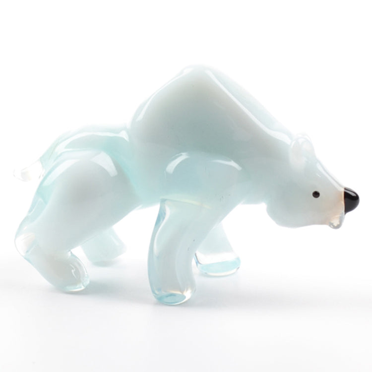 Polar Bear Glass Figurine