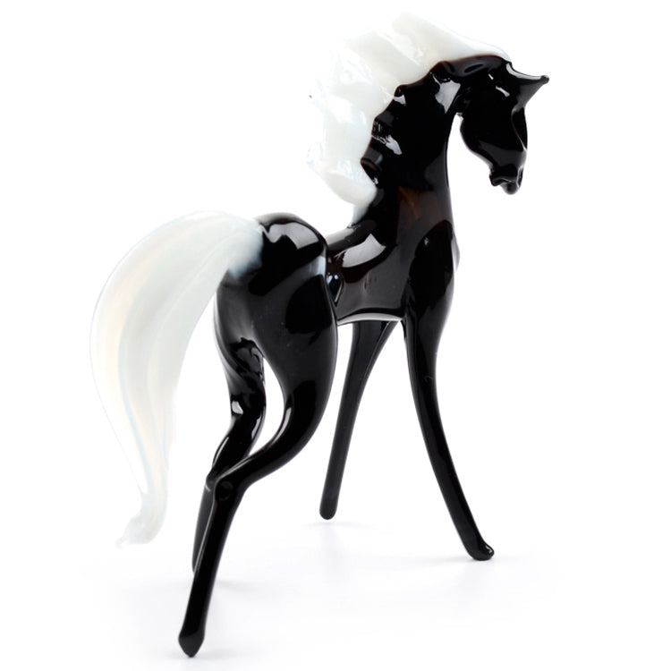 Black Horse Glass Figurine