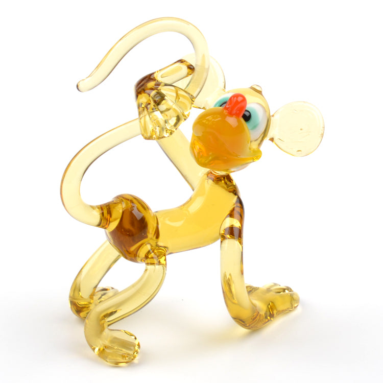 Funny Monkey Glass Figurine