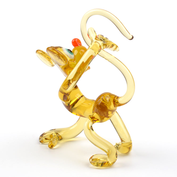 Funny Monkey Glass Figurine