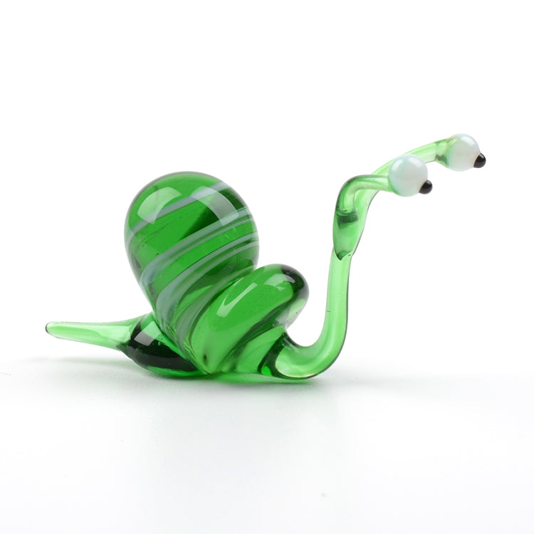 Curious Snail Glass Figurine