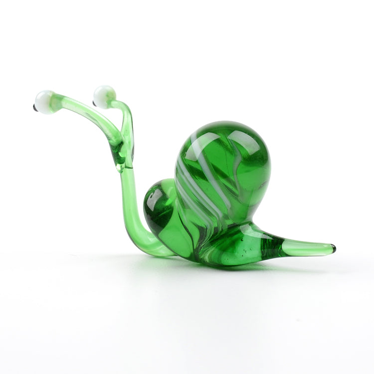 Curious Snail Glass Figurine