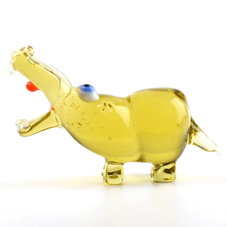 Happy Glass Hippo Family