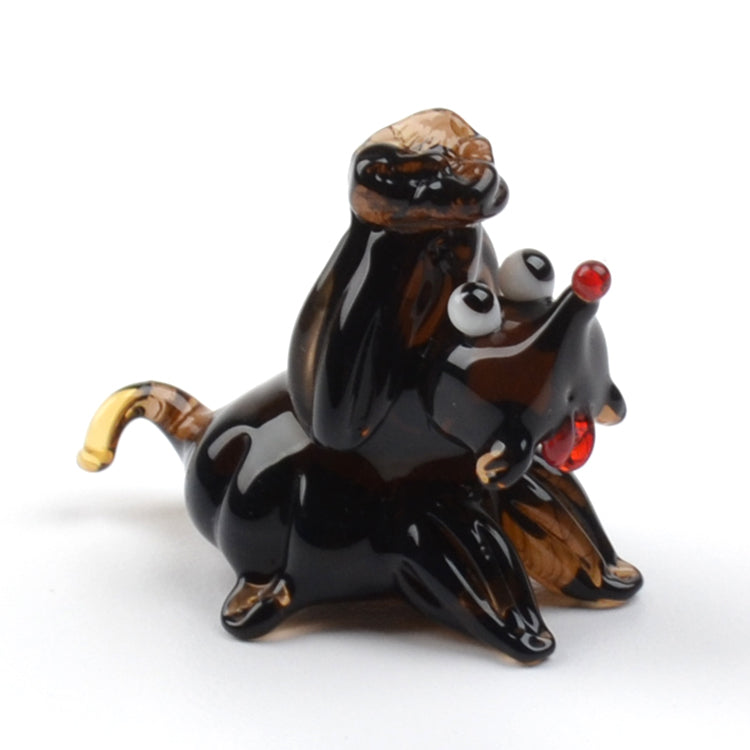 Cute Puppy Glass Figurine