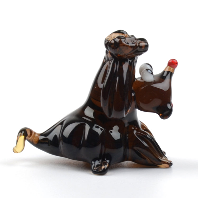 Cute Puppy Glass Figurine