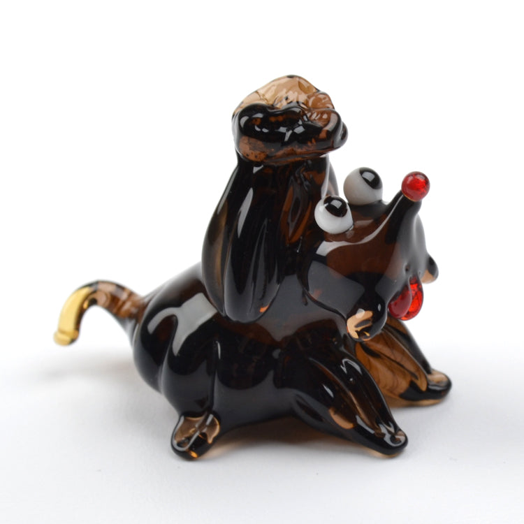 Cute Puppy Glass Figurine