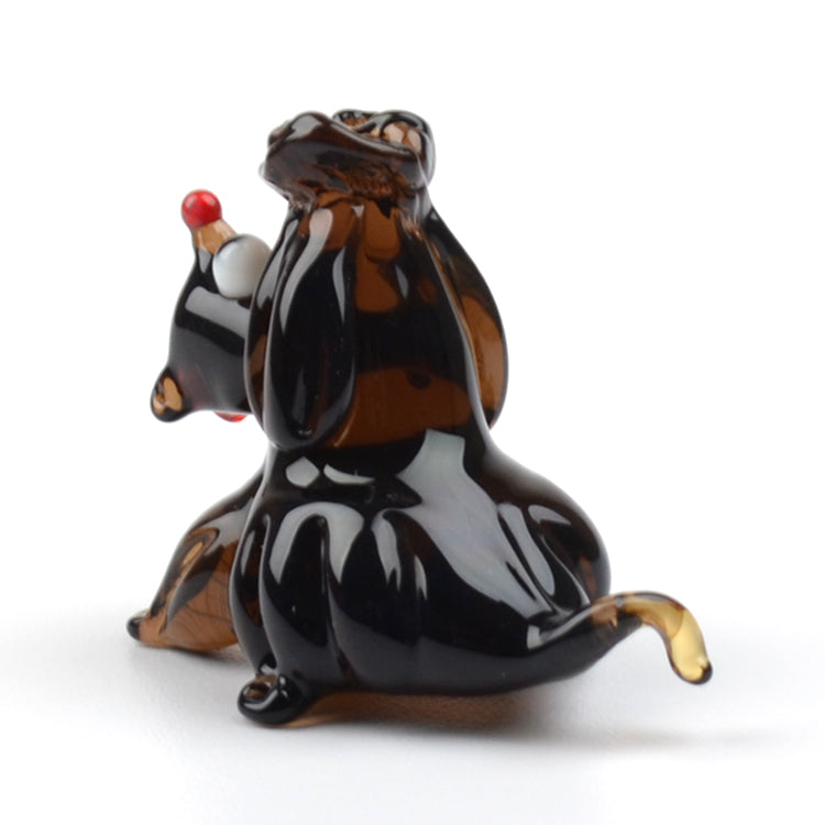 Cute Puppy Glass Figurine