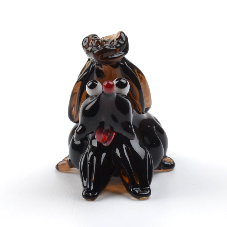 Cute Puppy Glass Figurine