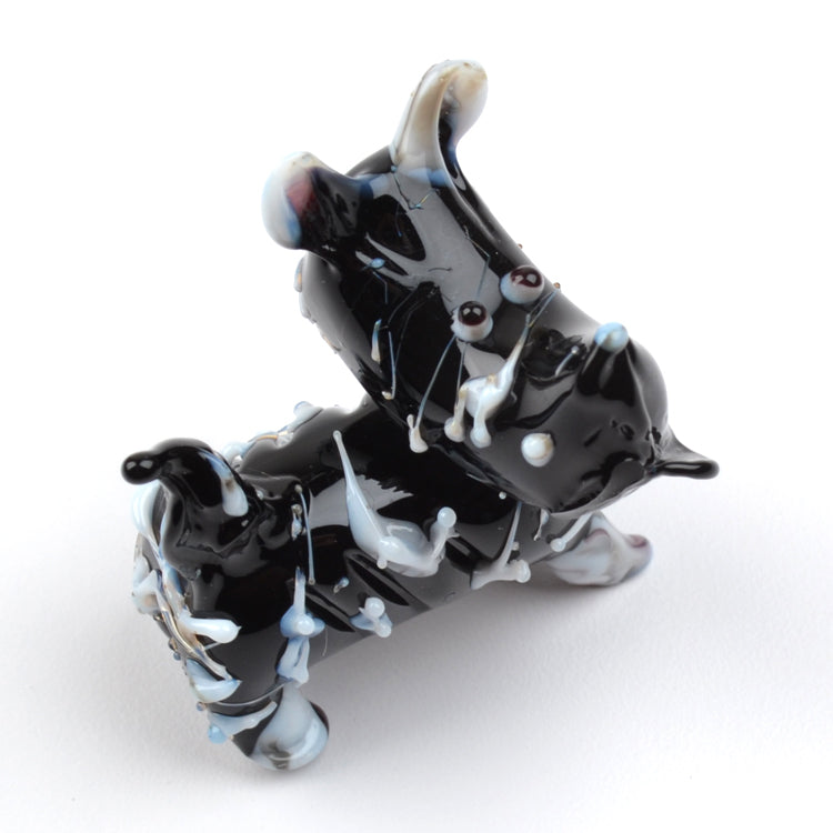 Black Scottish Terrier Glass Figurine