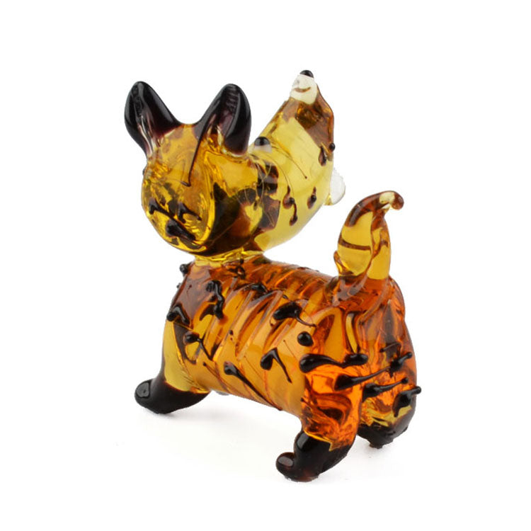 Brown Scottish Terrier Glass Figurine