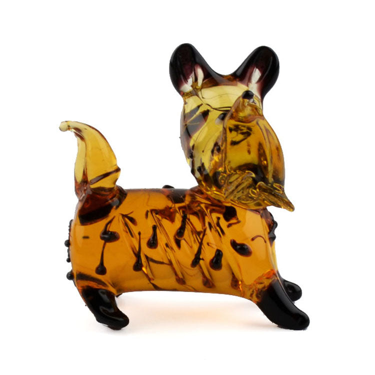 Brown Scottish Terrier Glass Figurine