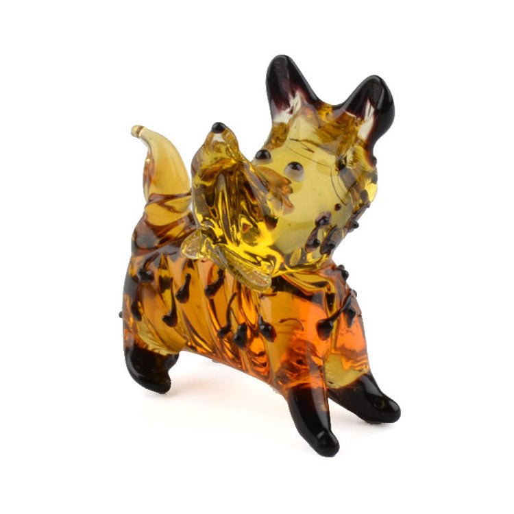 Brown Scottish Terrier Glass Figurine
