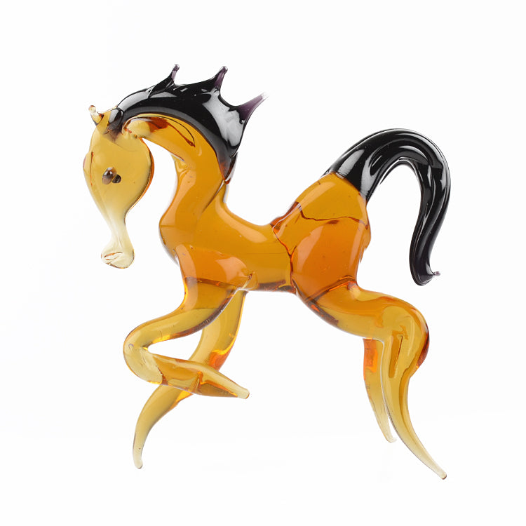 Glass Figurine of Brown Horse