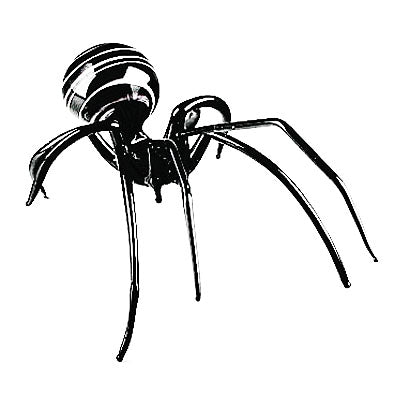 Black Huge Spider Glass Figurine