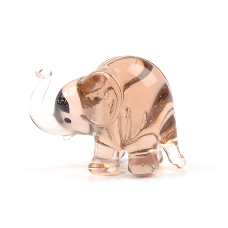Mini Pink Elephant Glass Figurine
