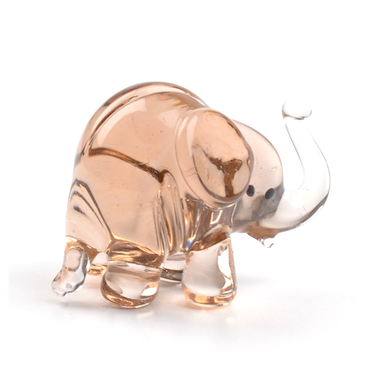 Mini Pink Elephant Glass Figurine