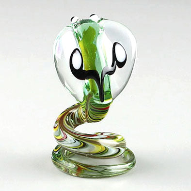 Multi-Colored Cobra Glass Figurine