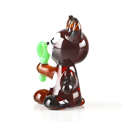 Teddy Bear Glass Figurine