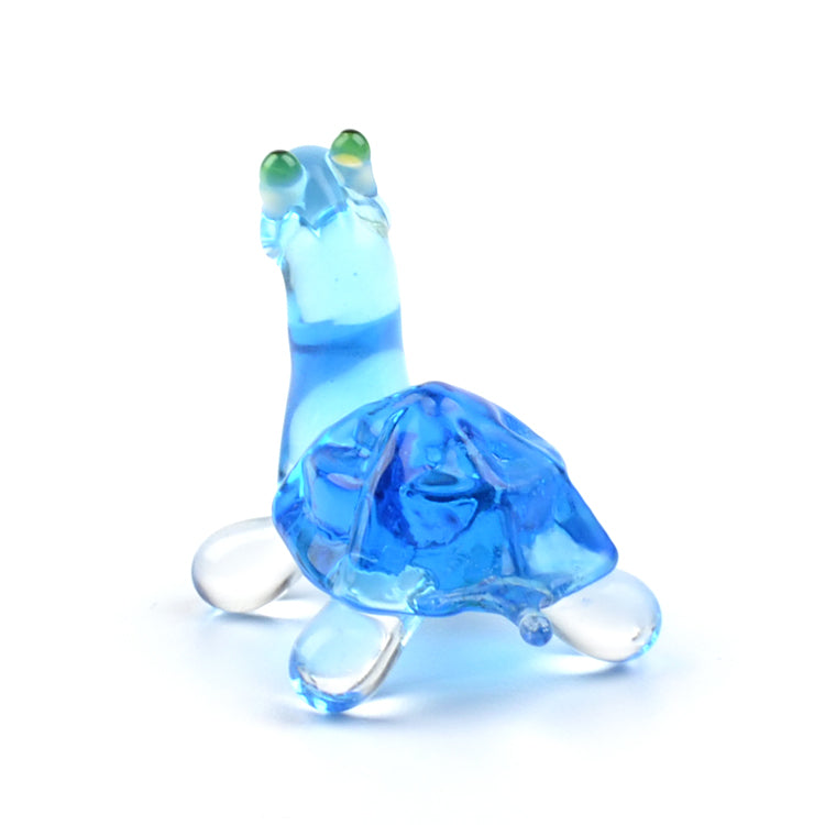 Tiny Blue Turtle Glass Figurine