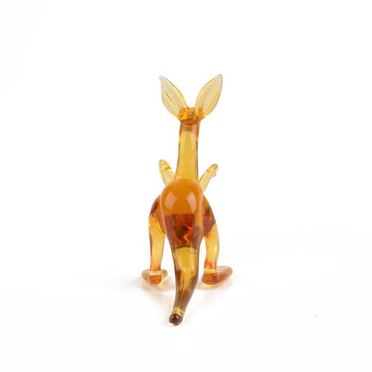 Kangaroo Animal Glass Figurine