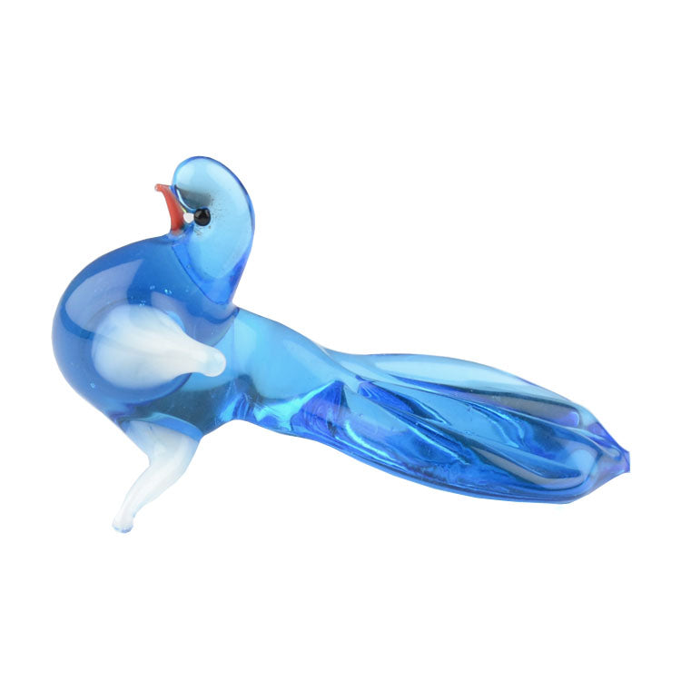 Blue Pigeon Glass Figurine