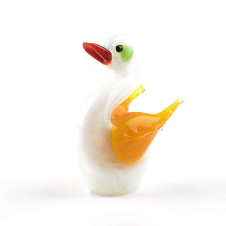 White Duck Glass Figurine